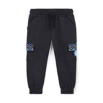 Black Wesson Cargo Trousers