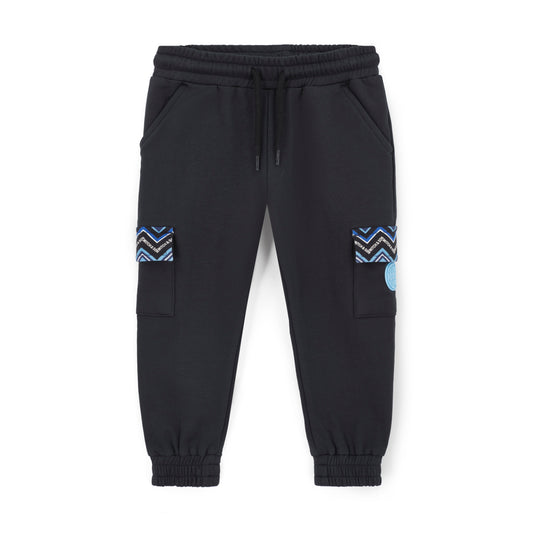 Black Wesson Cargo Trousers