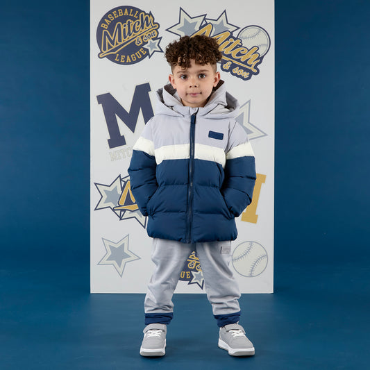 Navy Levi Puffer Jacket