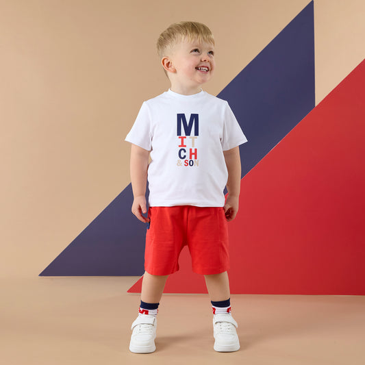 White Parker Shorts Set