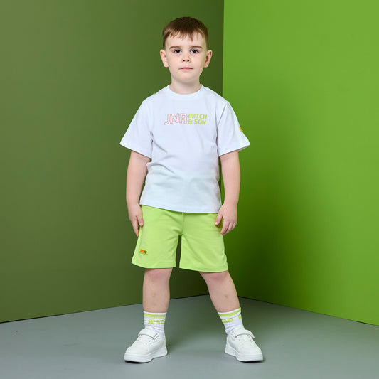 White Ray Shorts Set