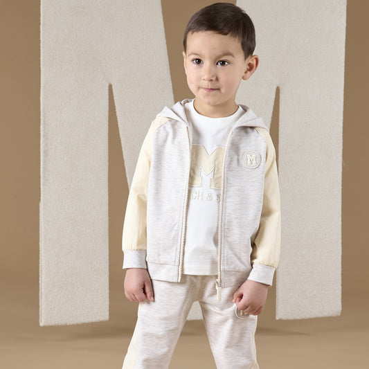 White & Beige Asher Top