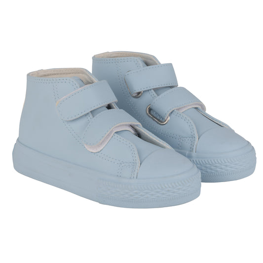 Blue Double V High Top Trainer