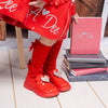 Red Mary Jane Sock Boot