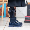 Navy Mary Jane Sock Boot