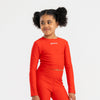 Red Aspire Long Sleeve Crop Top
