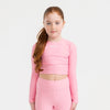 Pink Aspire Long Sleeve Crop Top