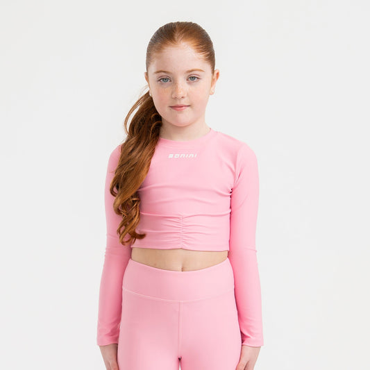 Pink Aspire Long Sleeve Crop Top