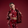 Burgundy Dazzle Puffer Jacket
