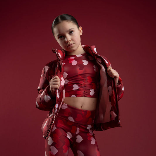 Burgundy Dazzle Puffer Jacket