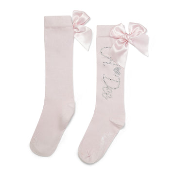 Pink Charleigh Knee High Socks