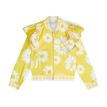 Yellow Daisy Bomber Jacket