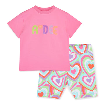 Pink Ellie Cycling Shorts Set