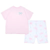 Pink Rebecca Cycling Short Set