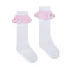 White Rae Knee High Socks