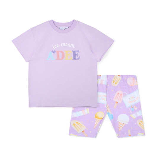 Lilac Sophia Cycling Short Set