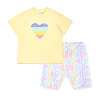 Yellow Saz Cycling Short Set