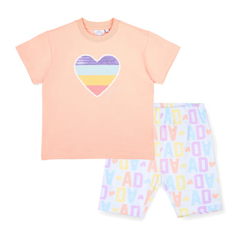 Peach Saz Cycling Short Set