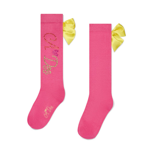 Pink Tina Knee High Socks
