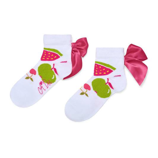 White Tiara Ankle Socks