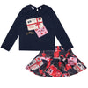 Navy Roxy Skirt Set