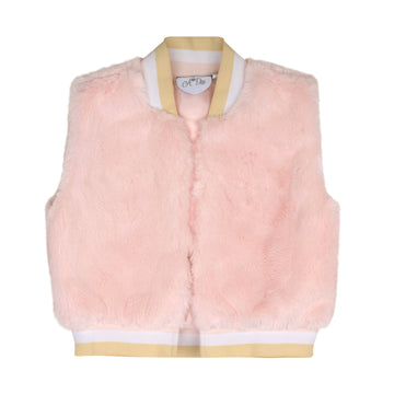 Pink Sally Faux Fur Gilet