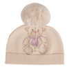 Beige Sabrina Pom Pom Hat