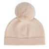 Beige Sabrina Pom Pom Hat