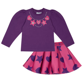 Purple Taylor Skirt Set