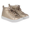 Gold Bowtique High Top Trainers