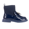 Navy Mary Jane Sock Boot