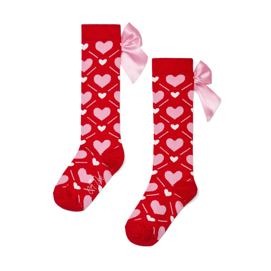 Red Leah Knee High Socks