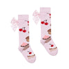 Pink Leah Knee High Socks