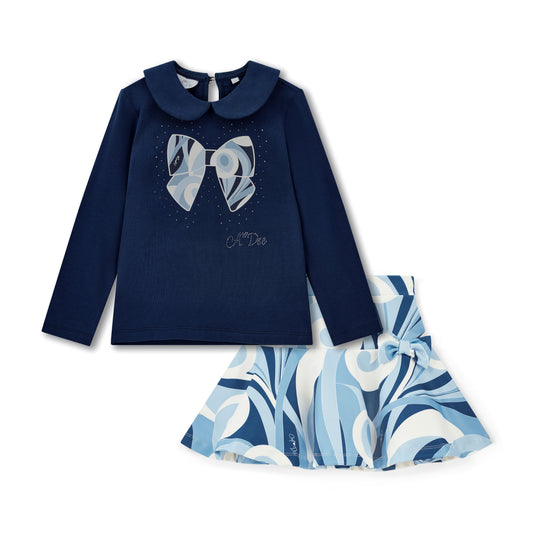 Navy Nellie Skirt Set