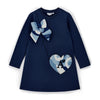 Navy Lotus Dress