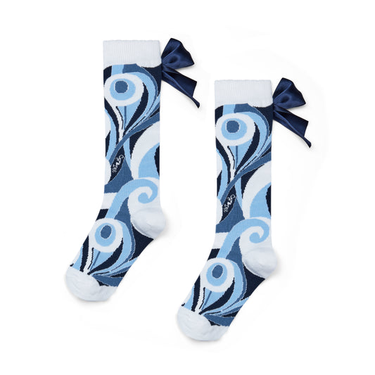 Blue Nieve Knee High Socks