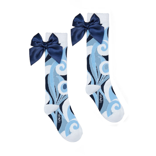 Blue Nieve Knee High Socks