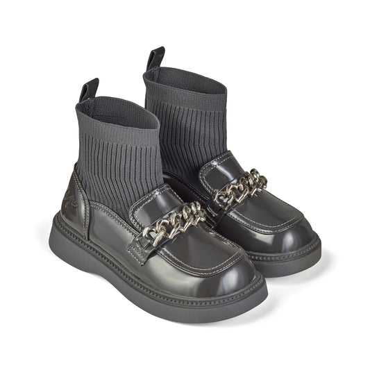 Grey Mary-Chain Boot