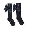 Navy Poppy Knee High Socks