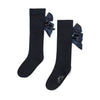 Navy Poppy Knee High Socks