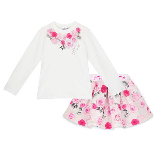 White Ariella Skirt Set