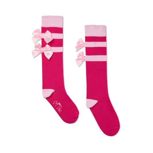 Fuchsia Astrid Knee High Socks