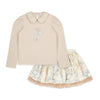 Beige Brie Skirt Set