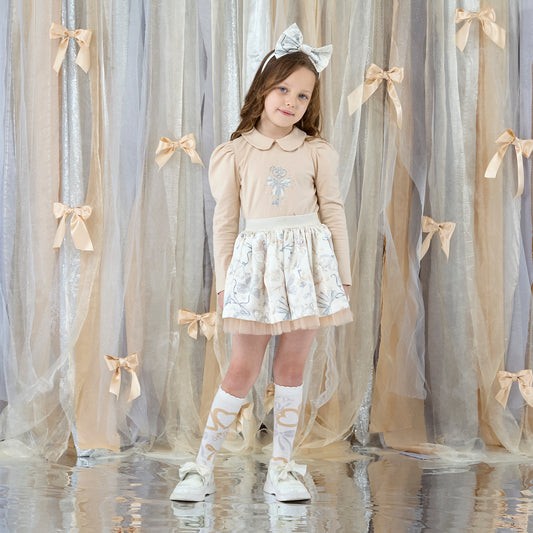 Beige Brie Skirt Set
