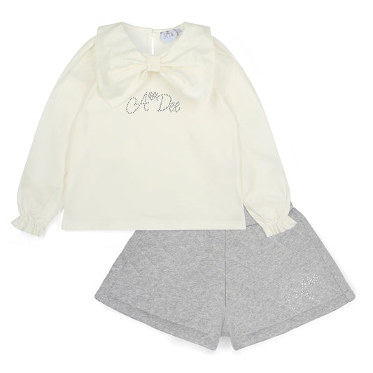 White Barbs Short Set