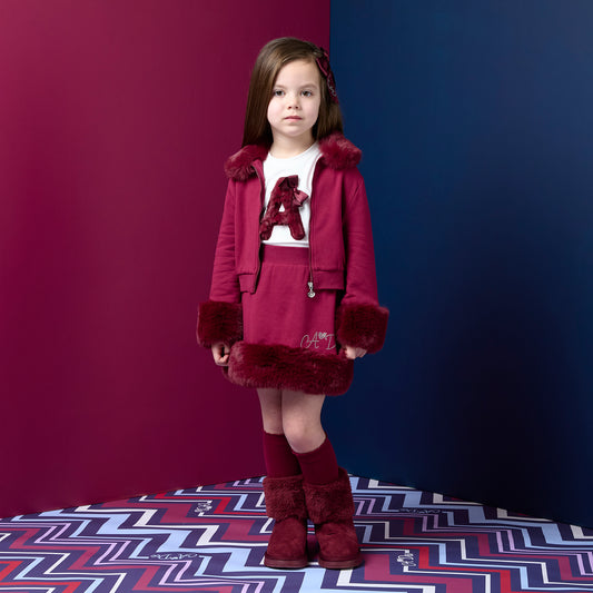 Burgundy Audrey Bomber