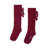 Burgundy Ariel Knee High Socks