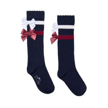 Navy Astrid Knee High Socks