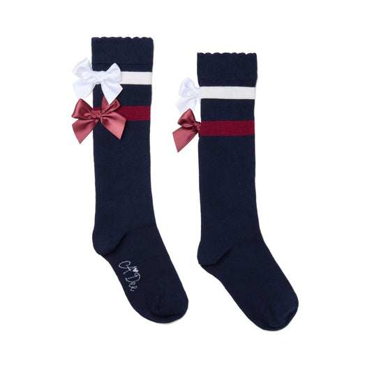 Navy Astrid Knee High Socks