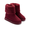 Burgundy Fluffie Boots